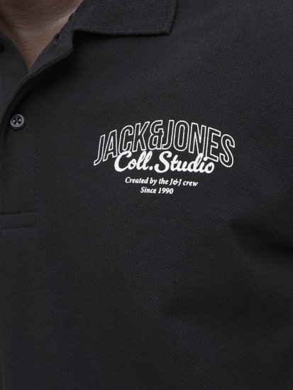 Jack & Jones Makoto Polo Short Sleeve Black - Polo krekli - Polo krekli - 2XL-8XL
