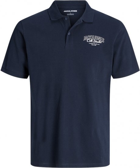 Jack & Jones Makoto Polo Short Sleeve Navy - Polo krekli - Polo krekli - 2XL-8XL