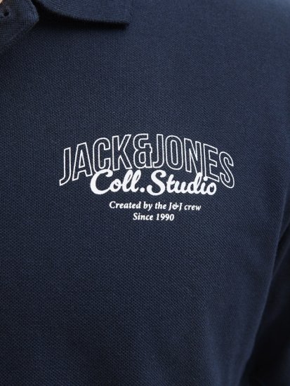 Jack & Jones Makoto Polo Short Sleeve Navy - Polo krekli - Polo krekli - 2XL-8XL