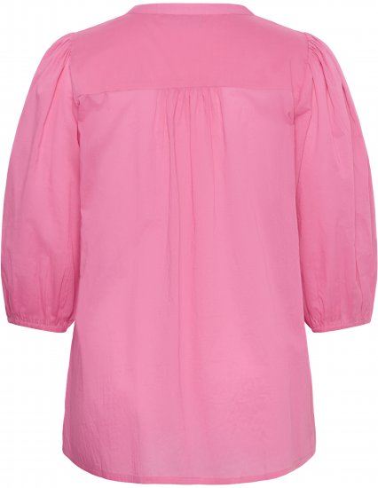 Kaffe Curve Karlia 3/4 Sleeve Blouse Pink - Blūzes & tunikas - 