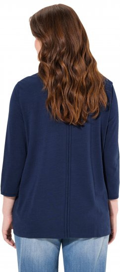 Ulla Popken Queens 3/4 Sleeve Graphic Tee Ink Blue - Apdrukāti T-krekli sievietēm - 