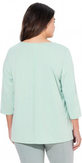 Ulla Popken Metallic Lettering 3/4 Sleeve Tee Mint Green - Apdrukāti T-krekli sievietēm - 