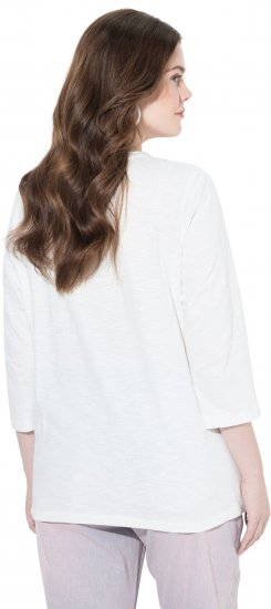 Ulla Popken Fashion Graphic T-Shirt Off-White - Apdrukāti T-krekli sievietēm - 