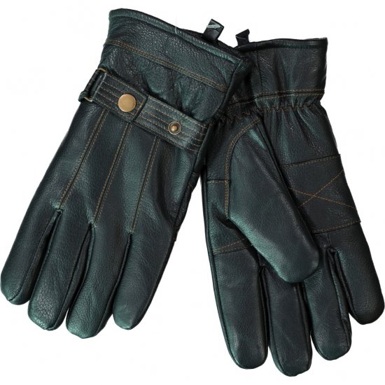 JP1880 Gloves Leather Warm Lining Black - Aksesuāri - 