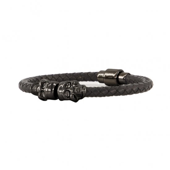JP1880 Bracelet Skulls Black - Aksesuāri - 