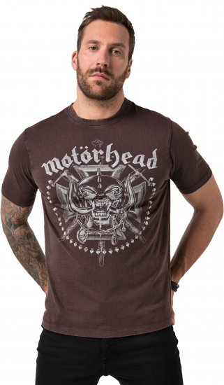 JP1880 Motörhead Soft Jersey Vintage T-Shirt Brown - Grupas T-krekli - 
