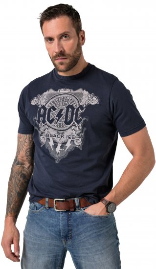 JP1880 AC/DC Black Ice T-Shirt Navy - Grupas T-krekli - 