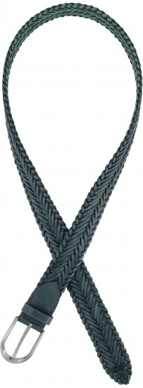 Ulla Popken Woven Leather Belt Green - Sieviešu jostas - 