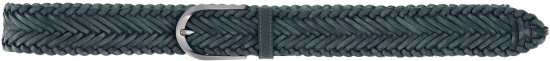 Ulla Popken Woven Leather Belt Green - Sieviešu jostas - 