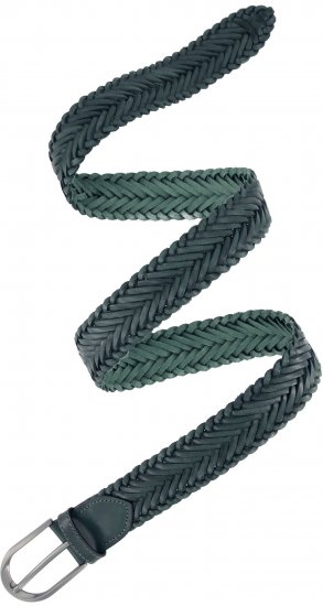 Ulla Popken Woven Leather Belt Green - Sieviešu jostas - 