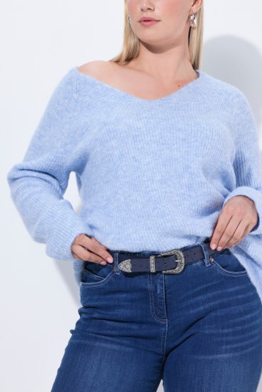 Ulla Popken Classic Belt Blue - Sieviešu jostas - 