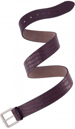 Ulla Popken Snake Embossed Belt Burgundy - Sieviešu jostas - 