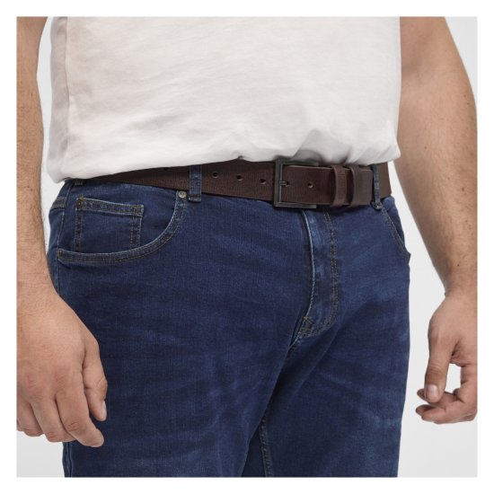 North Latitude Belt Dark Brown - Jostas - Liela izmēra Jostas - W40-W70/2XL-8XL