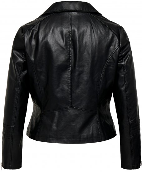 Only Carmakoma Emmy Biker Jacket Black - Ādas jakas - 