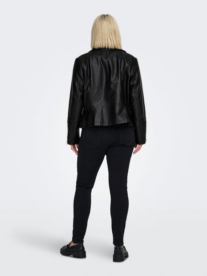 Only Carmakoma Emmy Biker Jacket Black - Ādas jakas - 