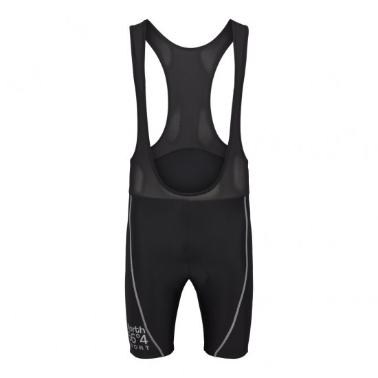 North Latitude Sport Bike Shorts With Suspenders Black - Velo apģērbs - 