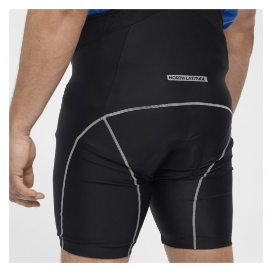 North Latitude Sport Bike Shorts With Suspenders Black - Velo apģērbs - 