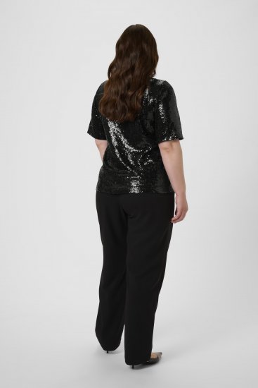Kaffe Curve Mirana Sequin Blouse Black - Blūzes - 