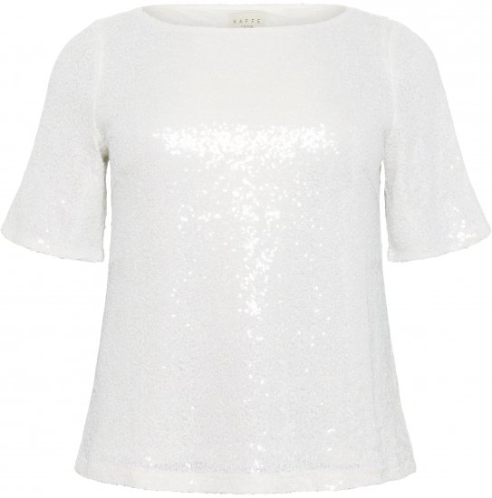 Kaffe Curve Mirana Sequin Blouse Chalk - Blūzes - 