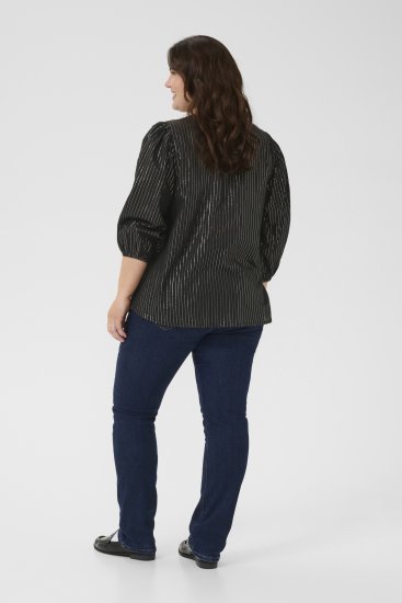 Kaffe Curve Luisa Blouse Black Deep - Blūzes - 