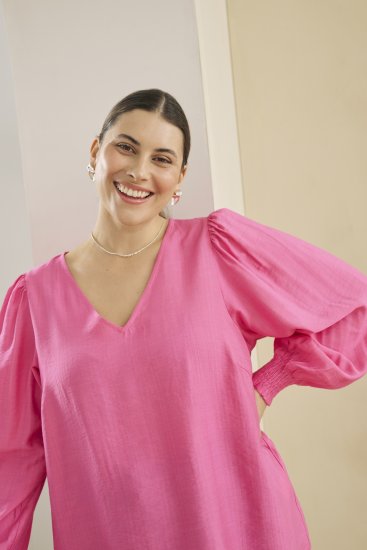 Kaffe Curve Sofia Blouse Pink Power - Blūzes - 