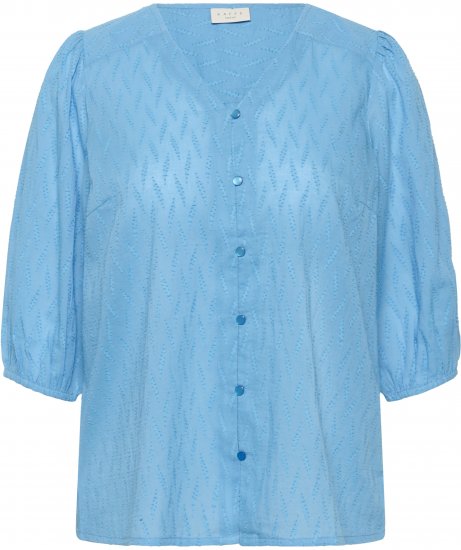 Kaffe Curve Gabby Blouse Azure Blue - Blūzes - 