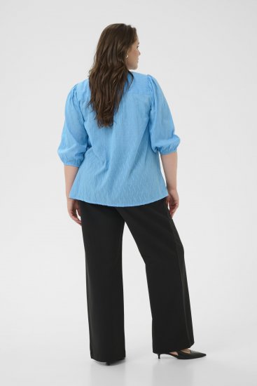 Kaffe Curve Gabby Blouse Azure Blue - Blūzes - 
