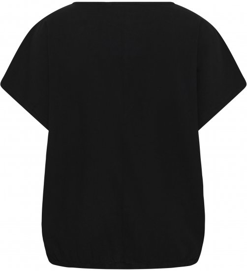 Kaffe Curve Nana Blūze ar īsām piedurknēm Melns - Blūzes & tunikas - 