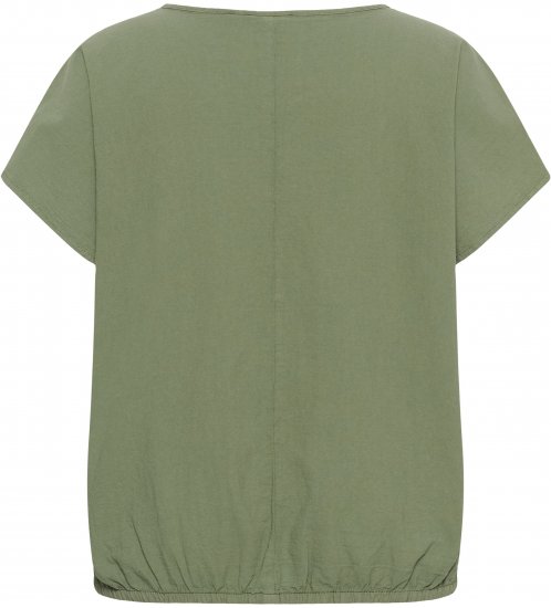 Kaffe Curve Nana Blūze ar īsām piedurknēm Zaļš - Blūzes & tunikas - 