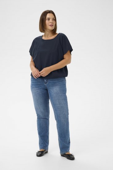 Kaffe Curve Nana Blūze ar īsām piedurknēm - Blūzes & tunikas - 