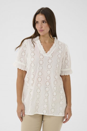 Kaffe Curve Dina Blouse White - Blūzes - 