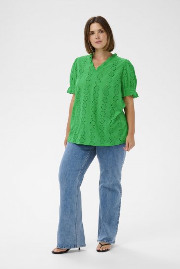 Kaffe Curve Dina Blouse Bright Green - Blūzes - 