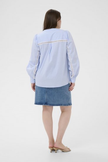 Kaffe Curve Juda Blouse Nantucket Breeze Stripe Blue - SIEVIEŠU APĢĒRBS 40-66 - 