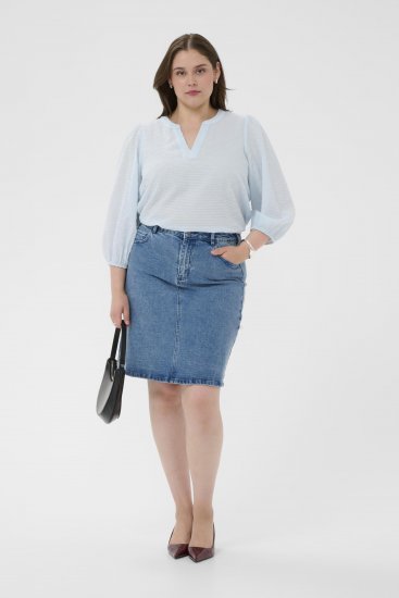 Kaffe Curve Penelopia Blouse Nantucket Breeze Blue - Blūzes - 