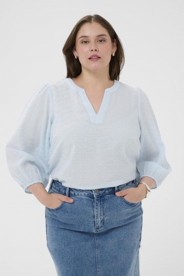 Kaffe Curve Penelopia Blouse Nantucket Breeze Blue - Blūzes - 