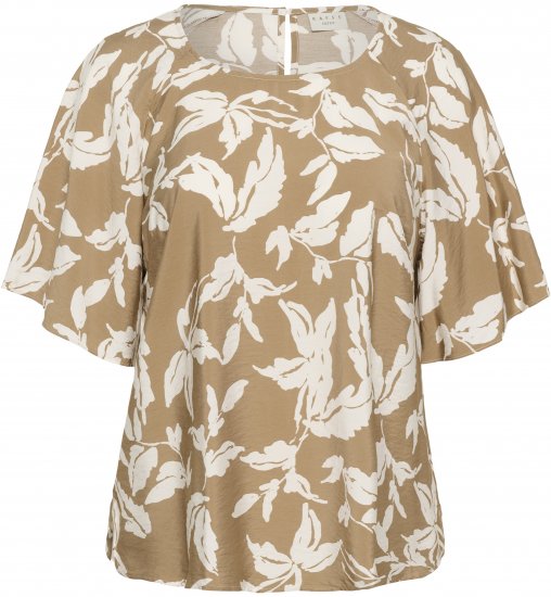 Kaffe Curve Marla Blouse Oak Chalk Leaf - Blūzes - 