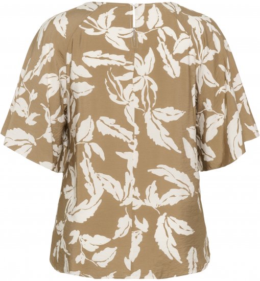 Kaffe Curve Marla Blouse Oak Chalk Leaf - Blūzes - 