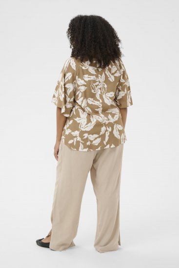 Kaffe Curve Marla Blouse Oak Chalk Leaf - Blūzes - 