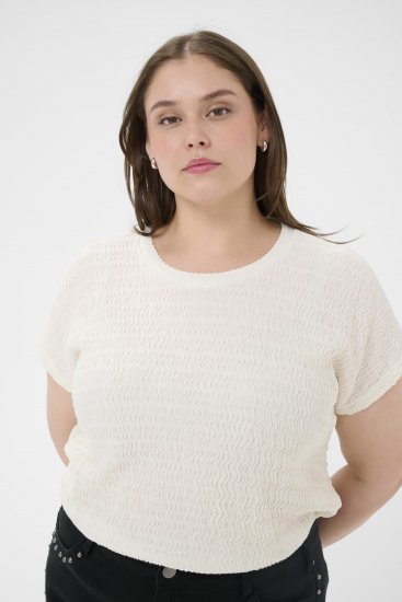 Kaffe Curve Felice Blouse Chalk - Blūzes - 