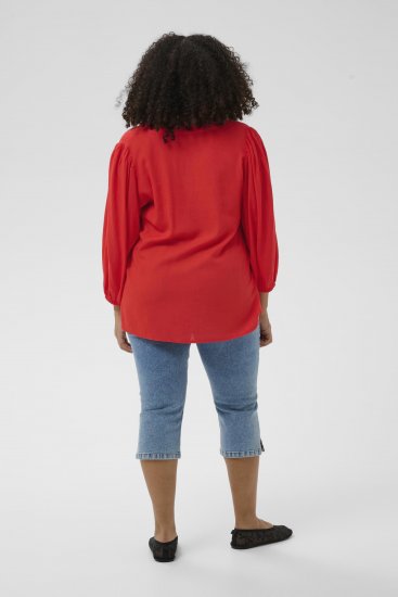 Kaffe Curve Mille Blouse Poppy Red - Blūzes - 