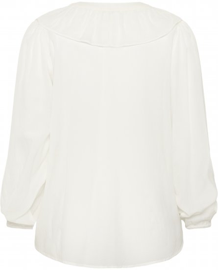 Kaffe Curve Lana Frill Blouse White - Blūzes - 