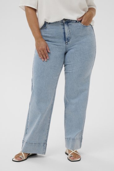 Kaffe Curve Mina Lace Blouse Chalk White - Blūzes & tunikas - 