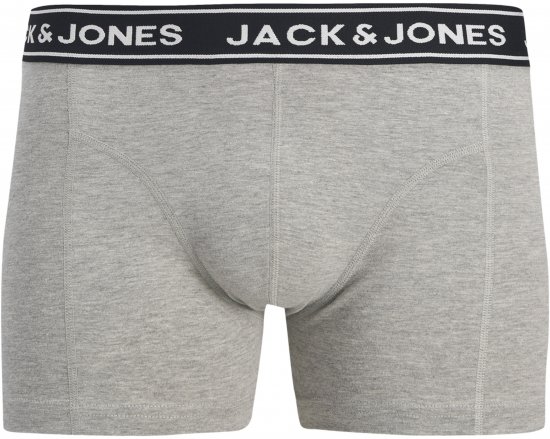 Jack & Jones Hector Solid Trunks 5-Pack Grey - Bokseršorti - Vīriešu lielie bokseru šorti