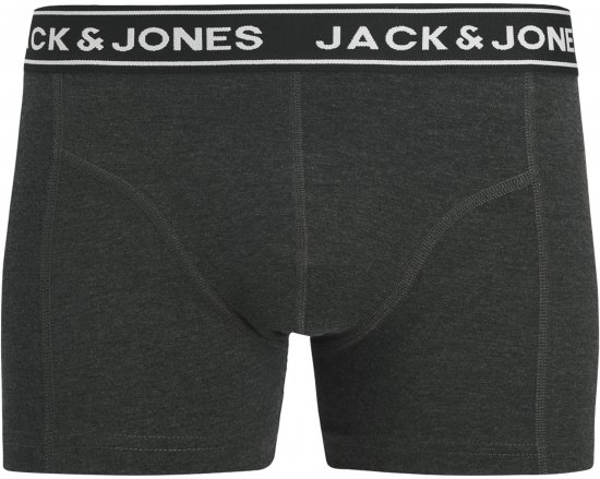 Jack & Jones Hector Solid Trunks 3-Pack Navy/Red/Grey - Bokseršorti - Vīriešu lielie bokseru šorti
