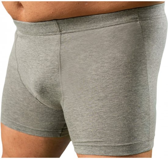 20 Nodi 978 Stretch Cotton Boxer with Internal Elastic Band Grey - Bokseršorti - Vīriešu lielie bokseru šorti