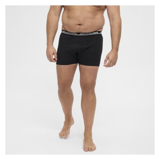 North Latitude 5-Pack Boxershorts Black - Bokseršorti - Vīriešu lielie bokseru šorti