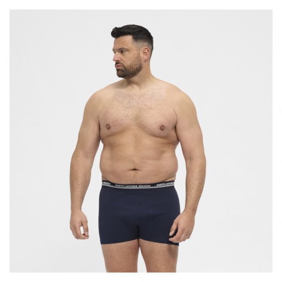 North Latitude 5-Pack Boxershorts Navy - Bokseršorti - Vīriešu lielie bokseru šorti