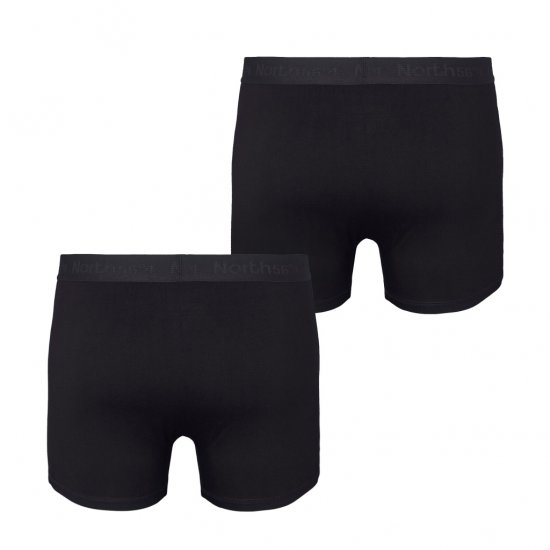 North Latitude Bamboo 2-Pack Trunks Black - Bokseršorti - Vīriešu lielie bokseru šorti