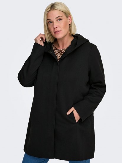Only Carmakoma Sedona Light Coat Black - Ziemas mēteļi - 