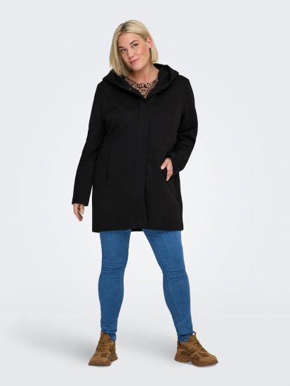 Only Carmakoma Sedona Light Coat Black - Ziemas mēteļi - 